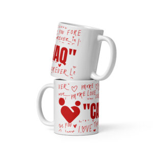 White Glossy Mug - "Caashaq" Somali Love Design